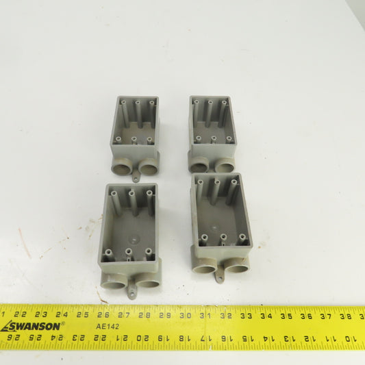 Carlon E982EFN Single Gang PVC Field Service Split Box 3/4" Lot Of 4