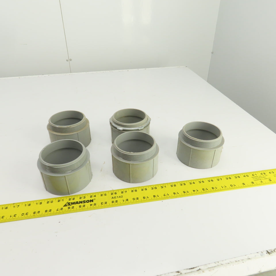 Cantex 540112 4" Threaded PVC Conduit Box Adapter Lot Of 5