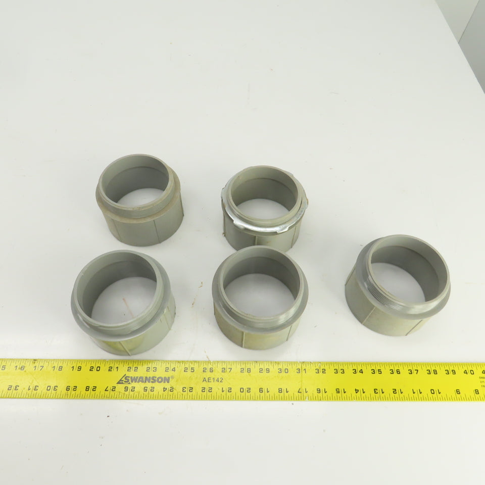 Cantex 540112 4" Threaded PVC Conduit Box Adapter Lot Of 5