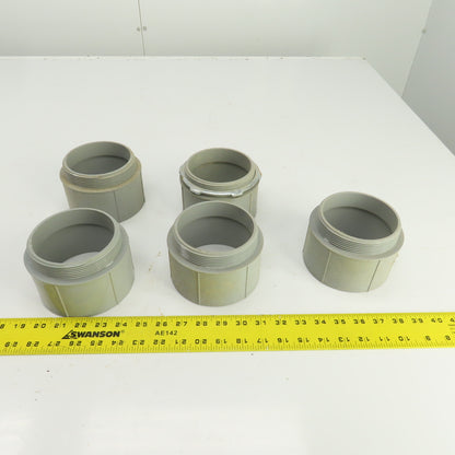 Cantex 540112 4" Threaded PVC Conduit Box Adapter Lot Of 5