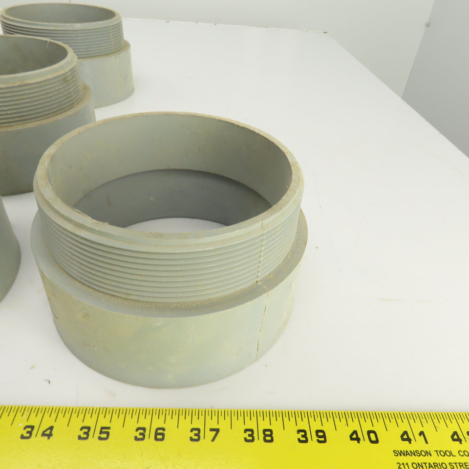 5" Threaded PVC Conduit Box Adapter Lot Of 7