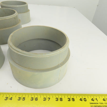 5" Threaded PVC Conduit Box Adapter Lot Of 7