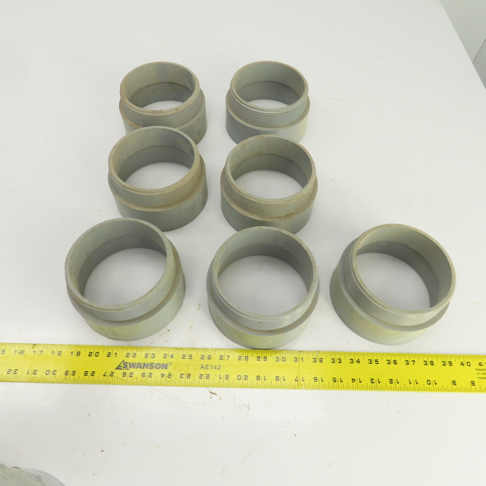 5" Threaded PVC Conduit Box Adapter Lot Of 7