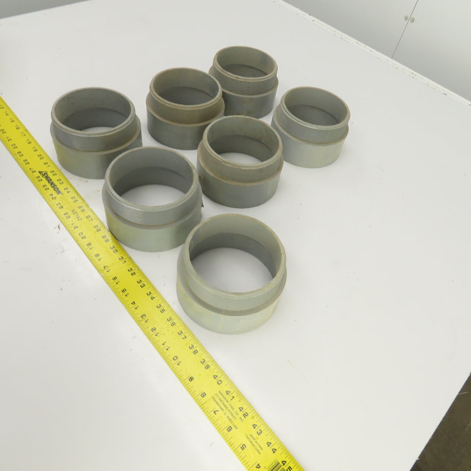 5" Threaded PVC Conduit Box Adapter Lot Of 7