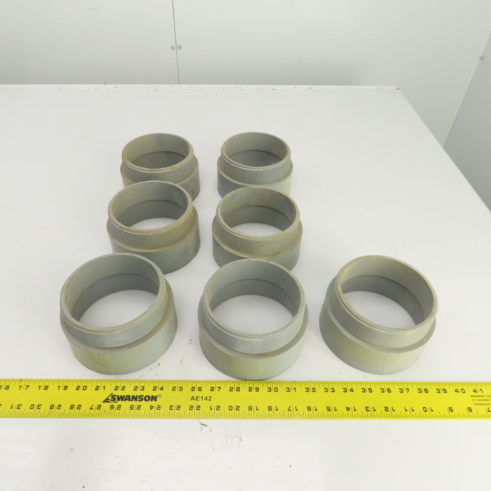 5" Threaded PVC Conduit Box Adapter Lot Of 7