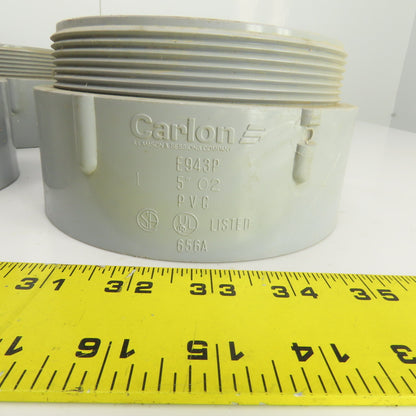 Carlon E943P 5" Threaded PVC Conduit Box Adapter Lot Of 4