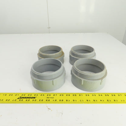 Carlon E943P 5" Threaded PVC Conduit Box Adapter Lot Of 4