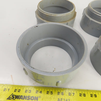 Carlon E943P 5" Threaded PVC Conduit Box Adapter Lot Of 4