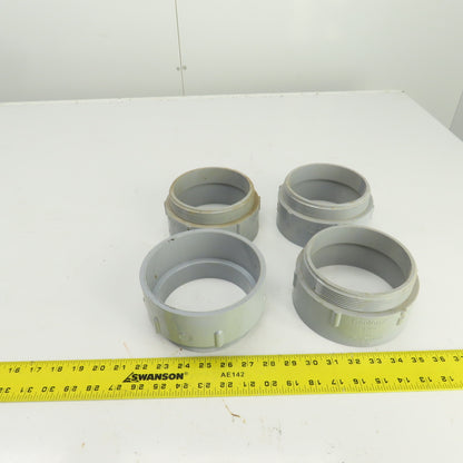 Carlon E943P 5" Threaded PVC Conduit Box Adapter Lot Of 4