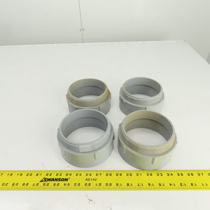 Carlon E943P 5" Threaded PVC Conduit Box Adapter Lot Of 4