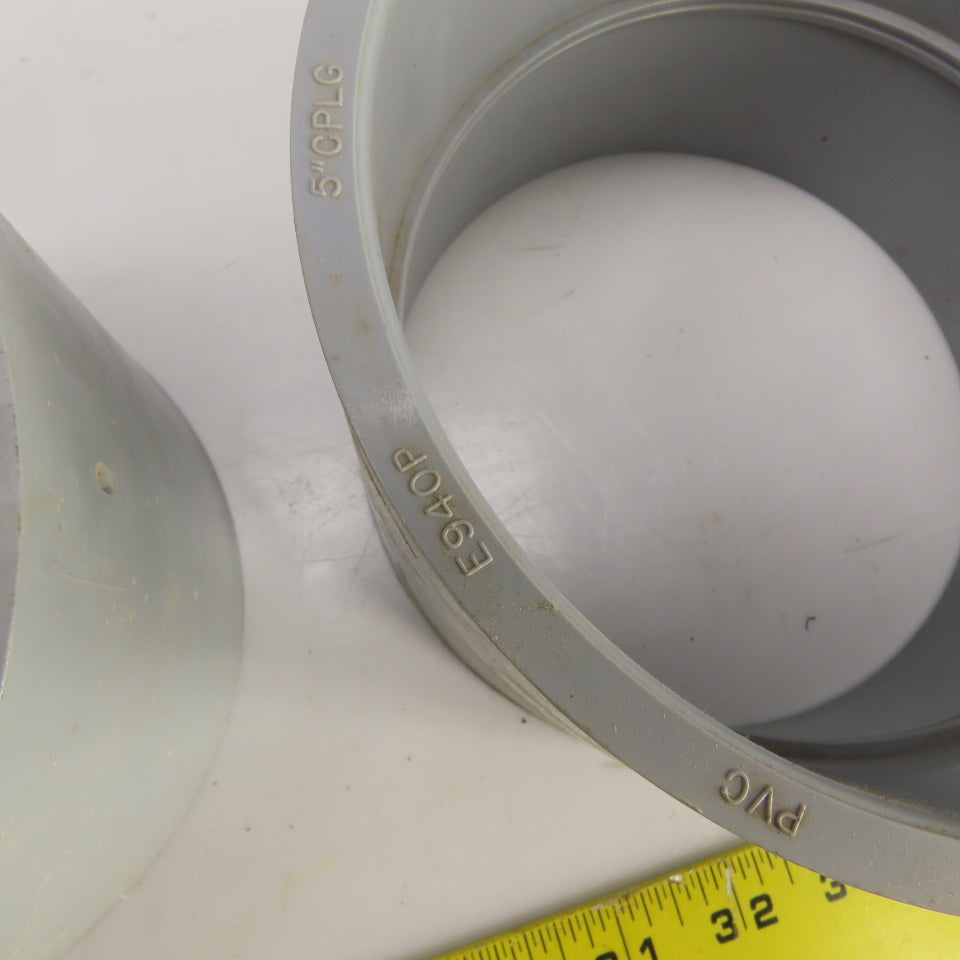 Carlon E940P 5" PVC Socket Coupling Slip x Slip Lot Of 2