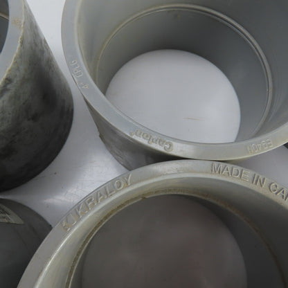 Carlon & Kuraloy 4" Grey PVC Socket Coupling Slip x Slip (Mixed Brands Lot Of 8