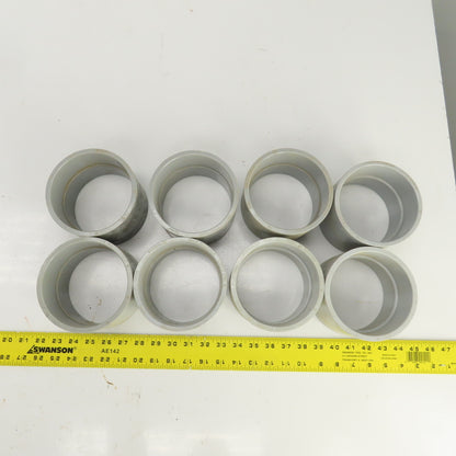Carlon & Kuraloy 4" Grey PVC Socket Coupling Slip x Slip (Mixed Brands Lot Of 8