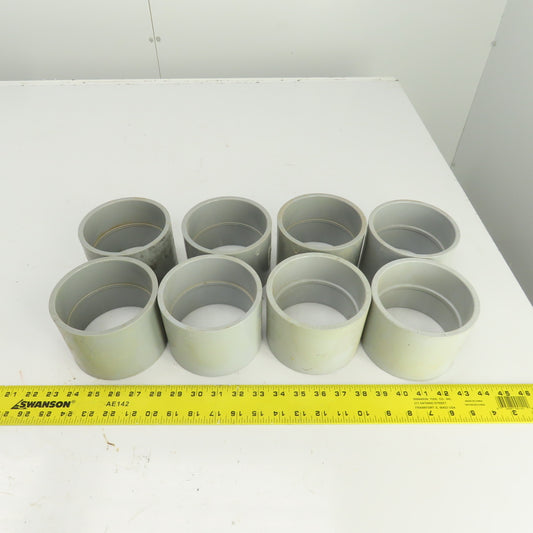 Carlon & Kuraloy 4" Grey PVC Socket Coupling Slip x Slip (Mixed Brands Lot Of 8