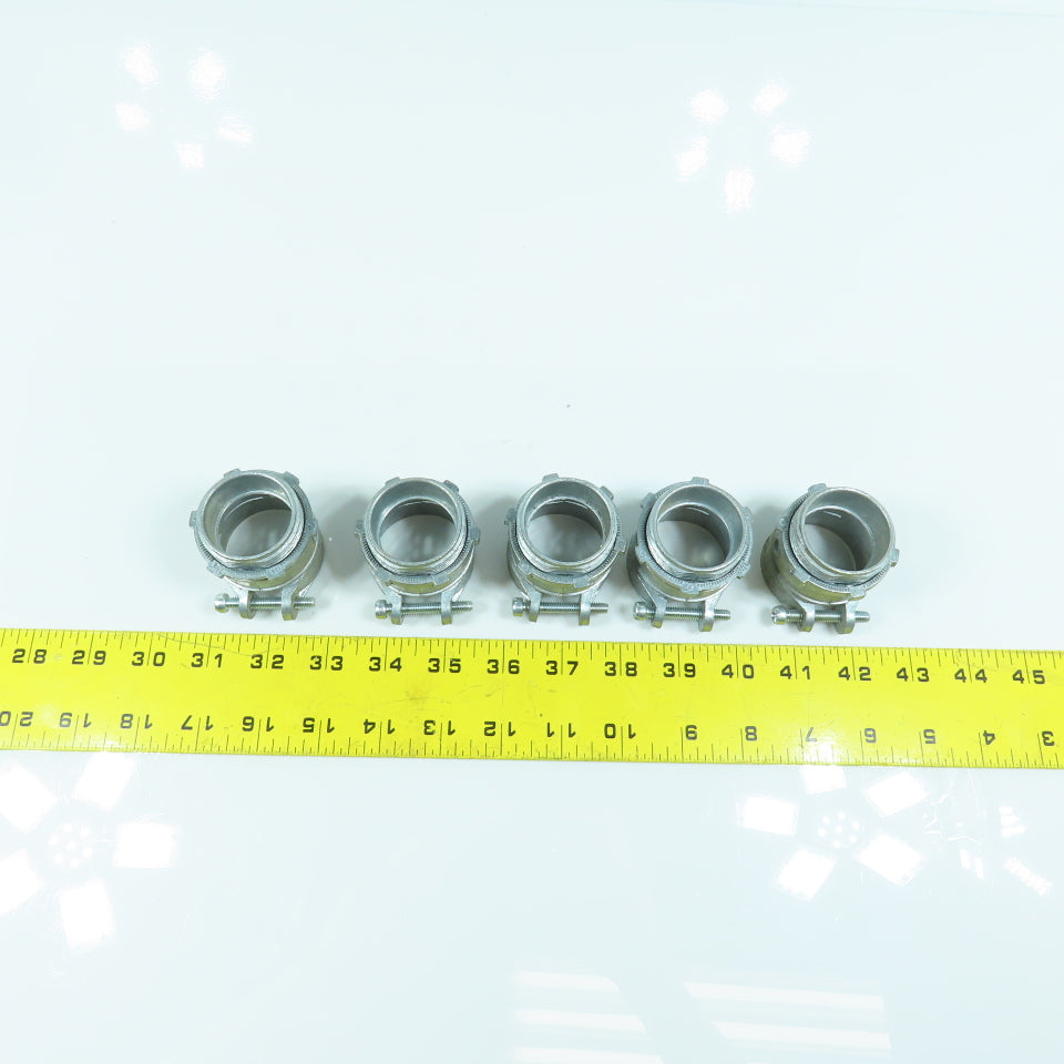 1-1/4" Threaded Flexible Metal Conduit Squeeze Connector Lot Of 5