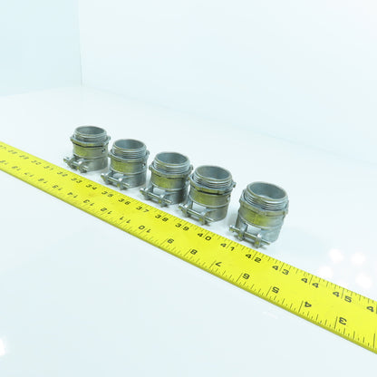 1-1/4" Threaded Flexible Metal Conduit Squeeze Connector Lot Of 5