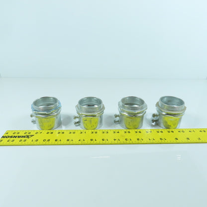 2" Galvanized Male Conduit EMT To Box Set Screw Adapter Lot Of 4