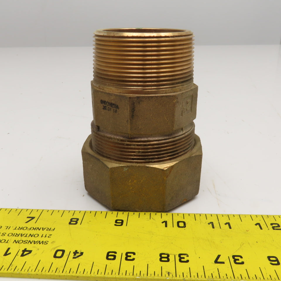 Legend 2" Bronze Compression x 2" NPT Male Pipe Connector Fitting