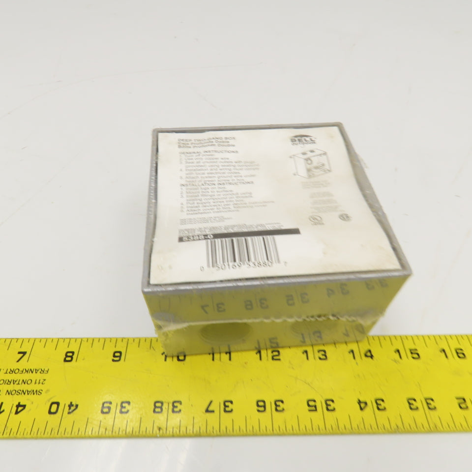 Hubbell 5388-0 2-5/8" Deep 2 Gang Electrical Box 3/4" Hubs