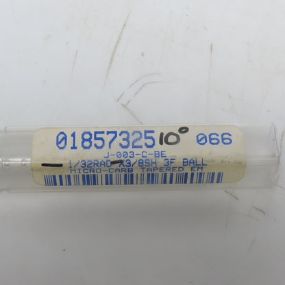 1/32 Rad x 3/8SH 3F Ball 10-? Angle Micro Carbide Tapered End Mill