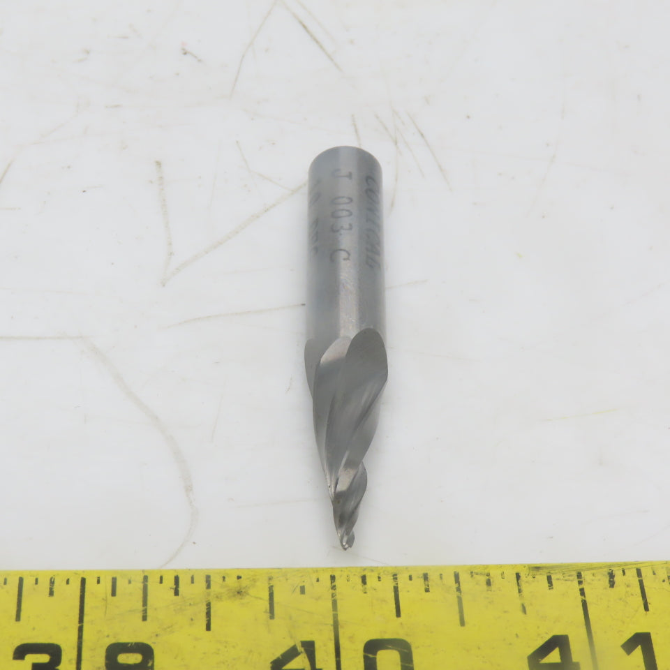 1/32 Rad x 3/8SH 3F Ball 10-? Angle Micro Carbide Tapered End Mill