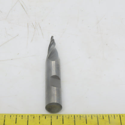 1/32 Rad x 3/8SH 3F Ball 10-? Angle Micro Carbide Tapered End Mill