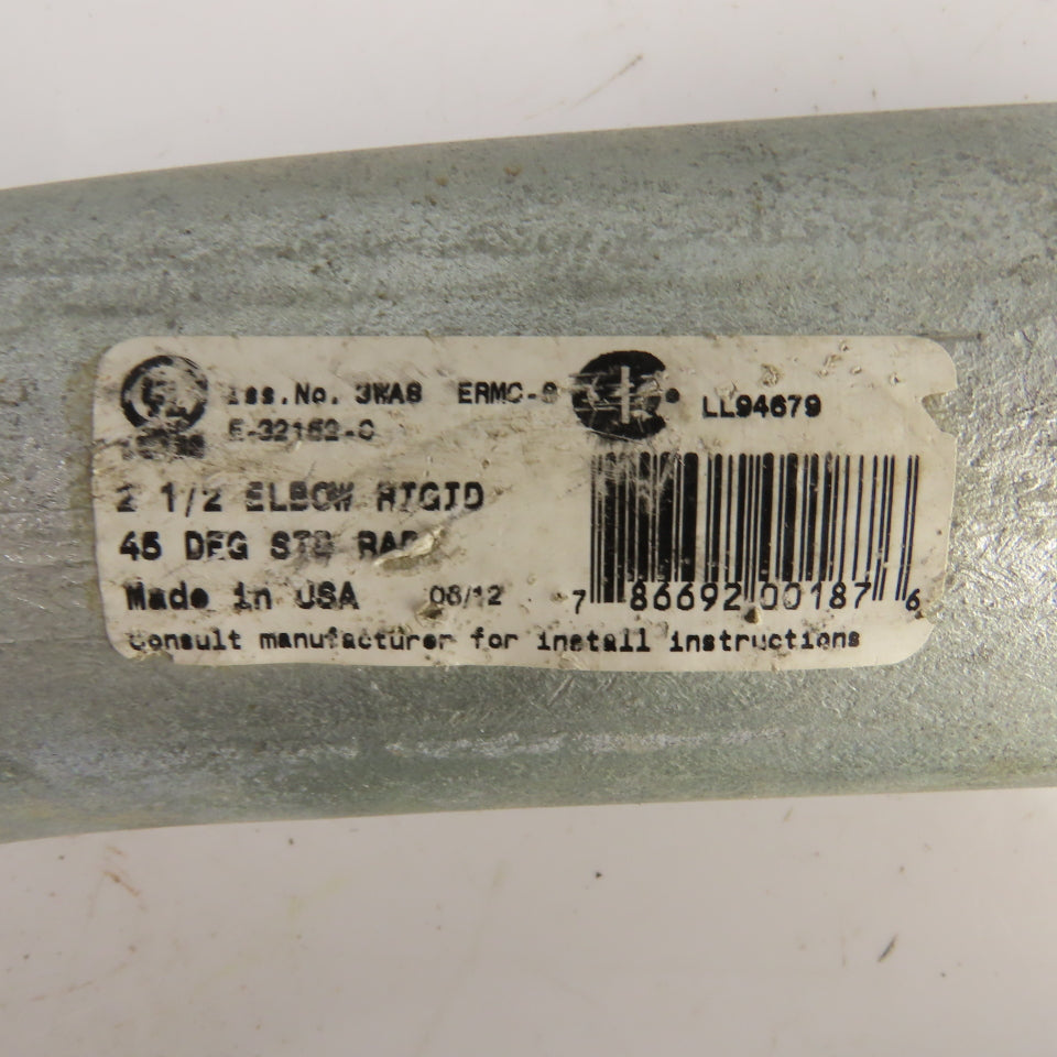 Picoma 2-1/2" 45° Degree Elbow Steel Galvanized Rigid Male x Male Lot Of 4