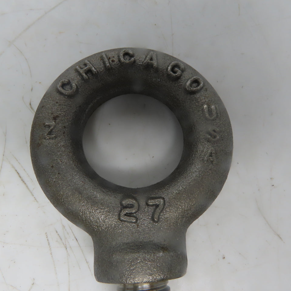 Chicago 27 5/8-11 x 2" Shoulder Style HD Forged Lifting Eye Bolt Lot of 3 USA