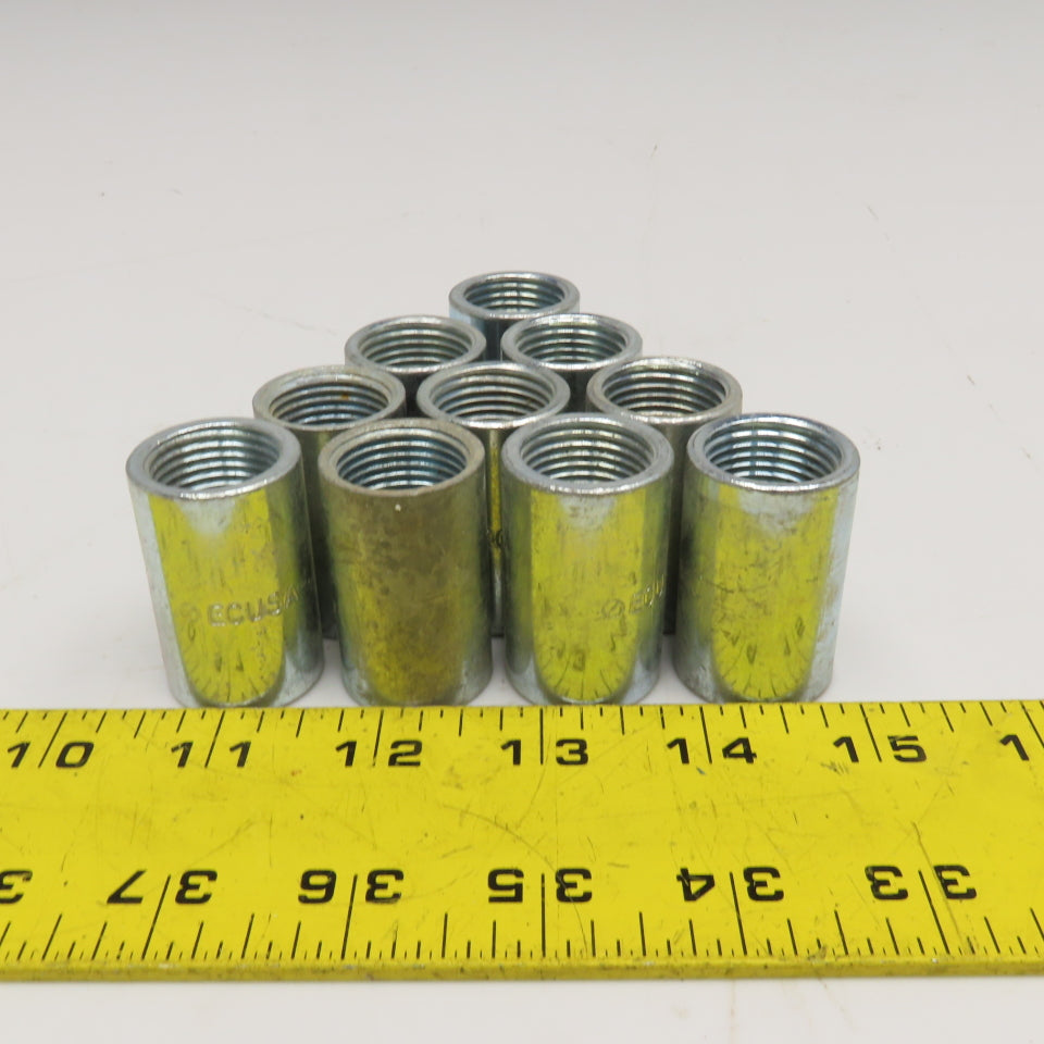 ECUSA-J 1/2" Steel Conduit Coupling Lot Of 10