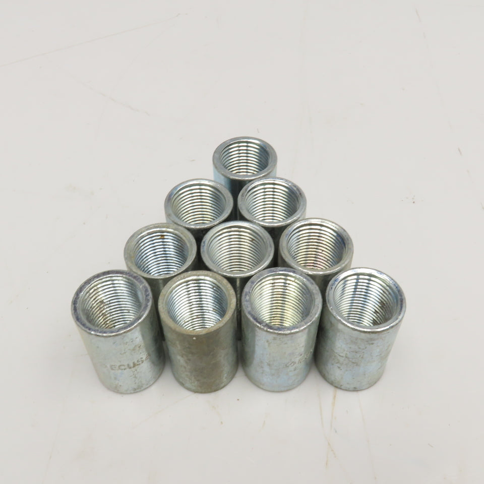 ECUSA-J 1/2" Steel Conduit Coupling Lot Of 10