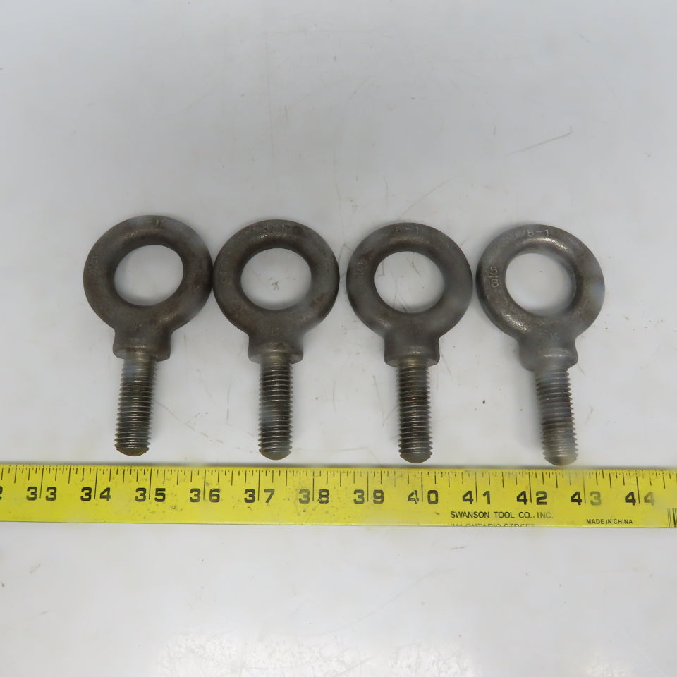 Ken 8-1 5/8-11 x 2" Shoulder Style HD Forged Lifting Eye Bolt Lot of 4 USA