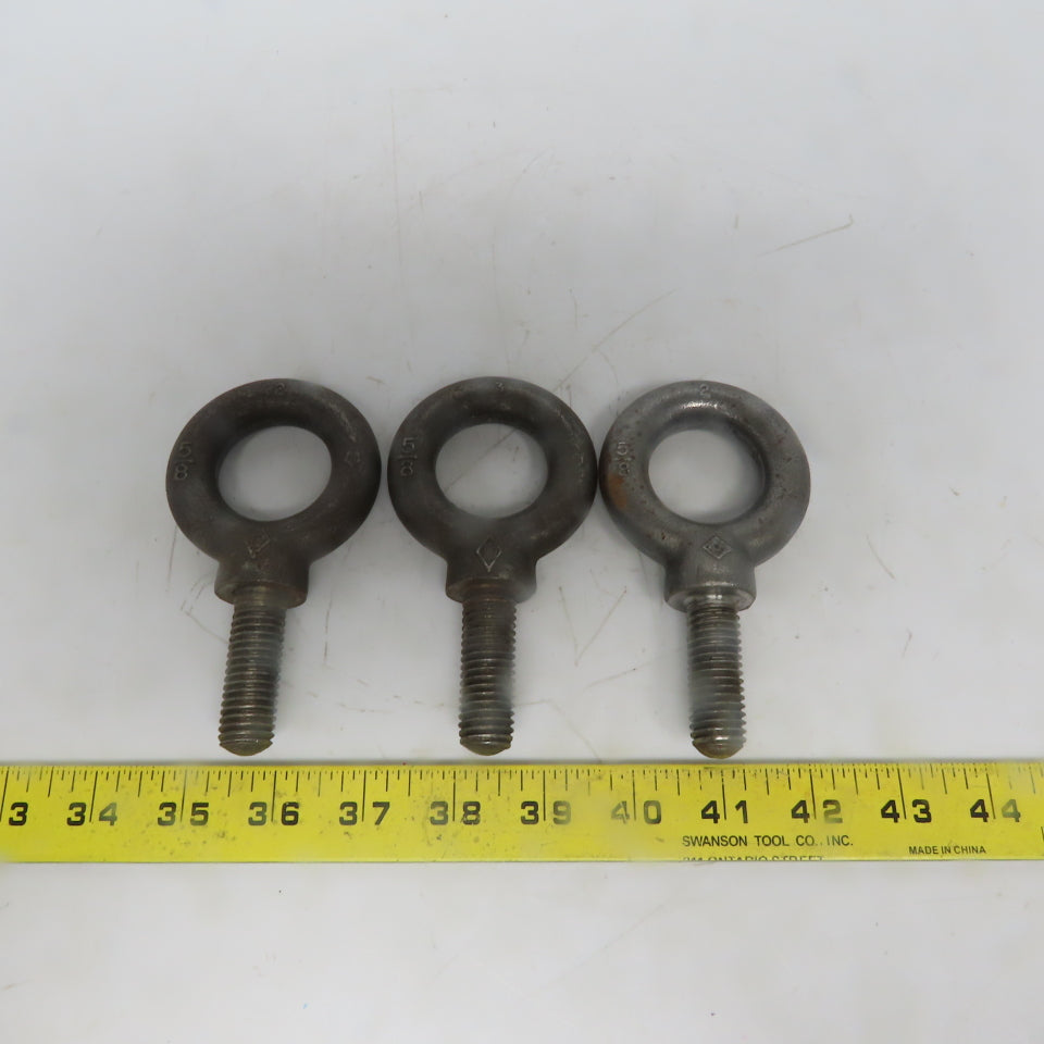 Domestic 5/8-11 x 2" Shoulder Style HD Forged Lifting Eye Bolt Lot of 3 USA