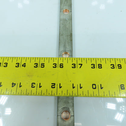 517mm L x 20mm W Heavy Duty Tin Coated Copper Ground Bar 3-1/8" Centers