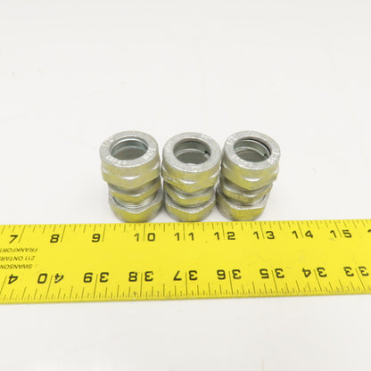 SCI 1/2" Heavy Duty Galvanized Compression Conduit Union Lot Of 3