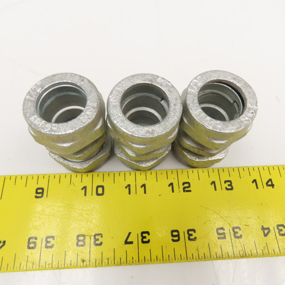 SCI 1/2" Heavy Duty Galvanized Compression Conduit Union Lot Of 3