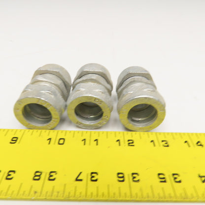 SCI 1/2" Heavy Duty Galvanized Compression Conduit Union Lot Of 3