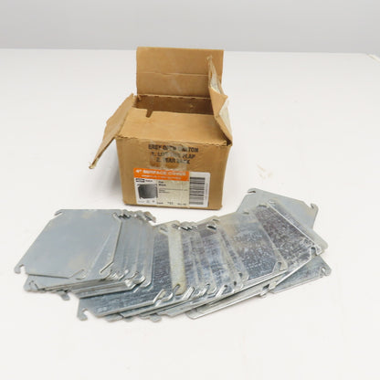Raco 752 4" Galvanized Square Blank Box Cover NOS Lot Of 37