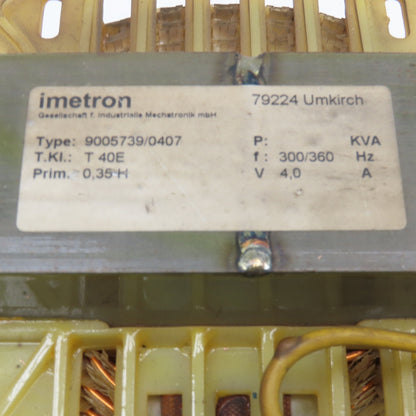 Imetron Type 9005739/0407 0.35H 4A 300/360V Inductor