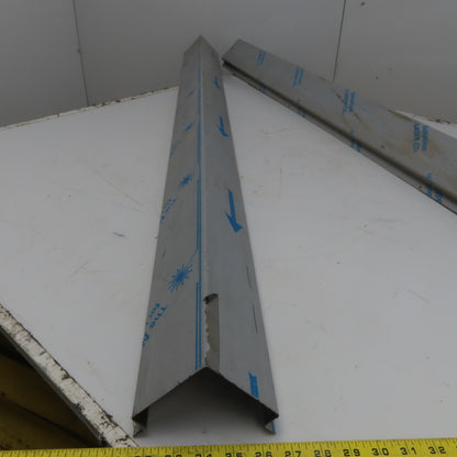Brushed Stainless Steel O/S Corner Cover Trim Profile 3-1/2x3-1/2x60" Lot of 2