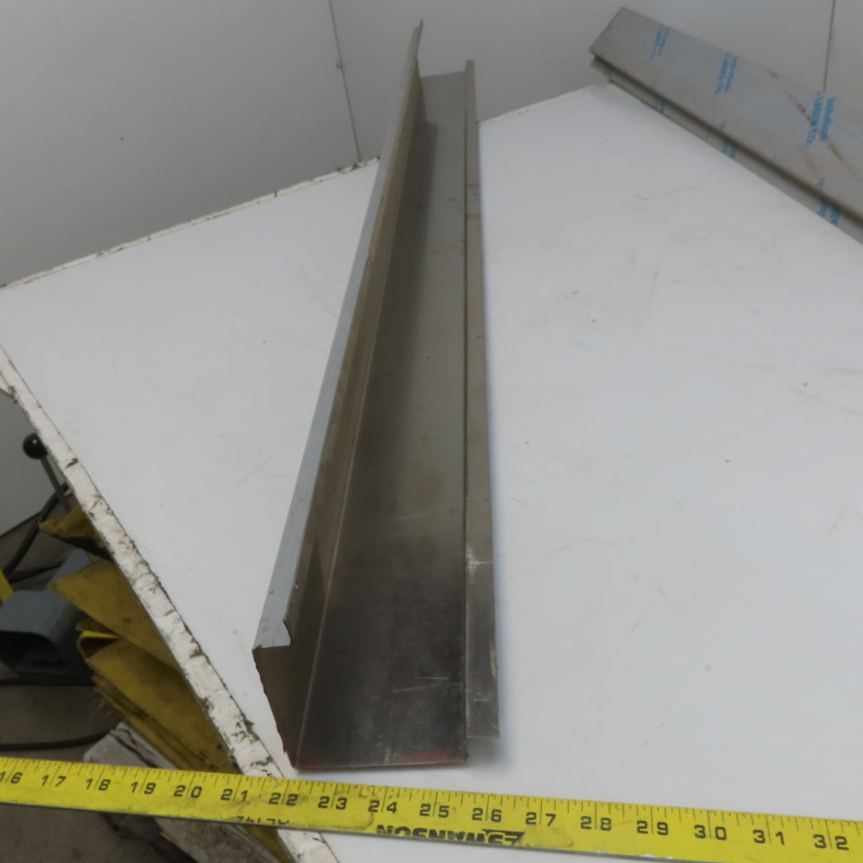 Brushed Stainless Steel O/S Corner Cover Trim Profile 3-1/2x3-1/2x60" Lot of 2