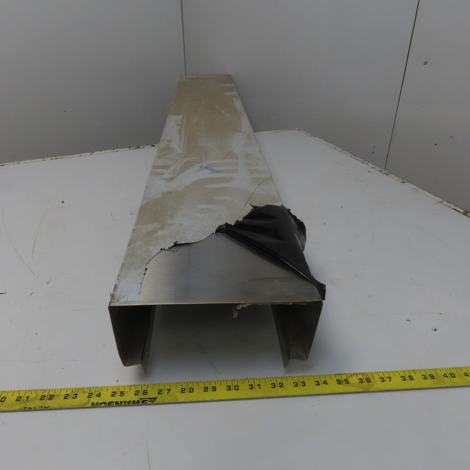 Brushed Stainless Steel Way Cover Trim Profile 3-1/4" x 8-1/2" x 60"