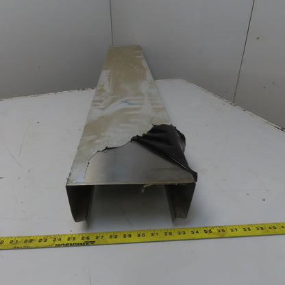 Brushed Stainless Steel Way Cover Trim Profile 3-1/4" x 8-1/2" x 60"