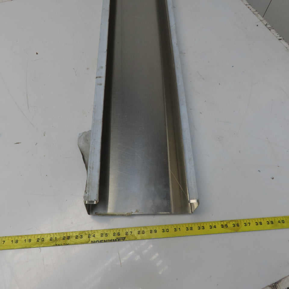 Brushed Stainless Steel Way Cover Trim Profile 3-1/4" x 8-1/2" x 60"