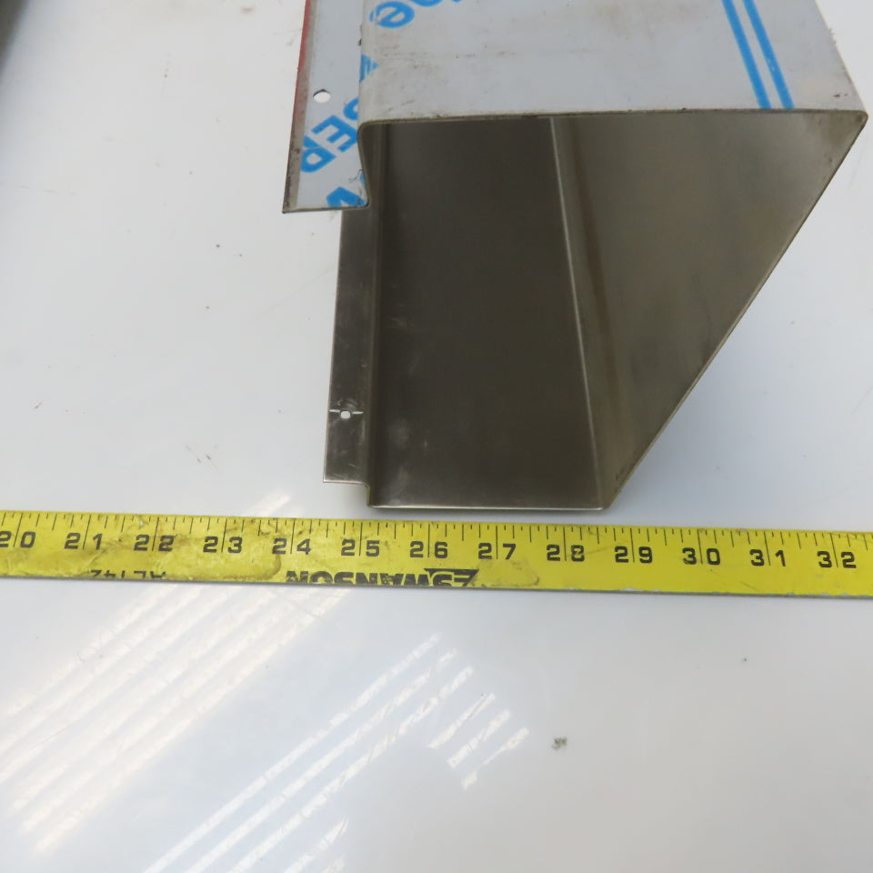 Brushed Stainless Steel Way Cover Trim Profile 3-1/2" x 6-3/4" x 60" Lot of 2