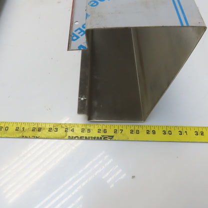 Brushed Stainless Steel Way Cover Trim Profile 3-1/2" x 6-3/4" x 60" Lot of 2