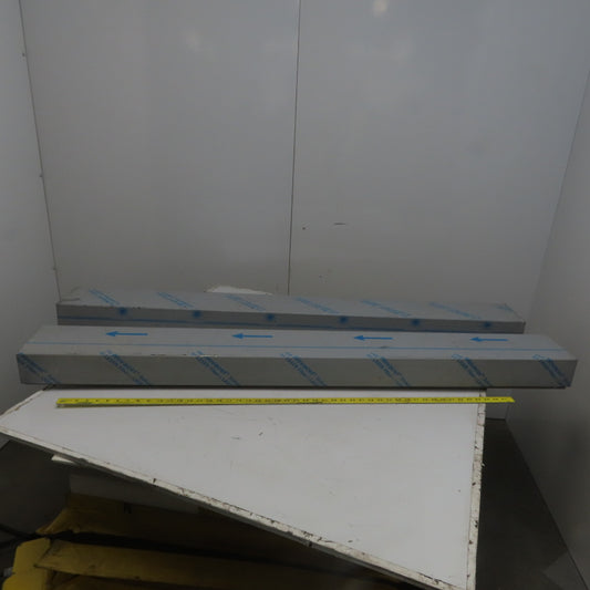 Brushed Stainless Steel Way Cover Trim Profile 3-1/2" x 6-3/4" x 60" Lot of 2