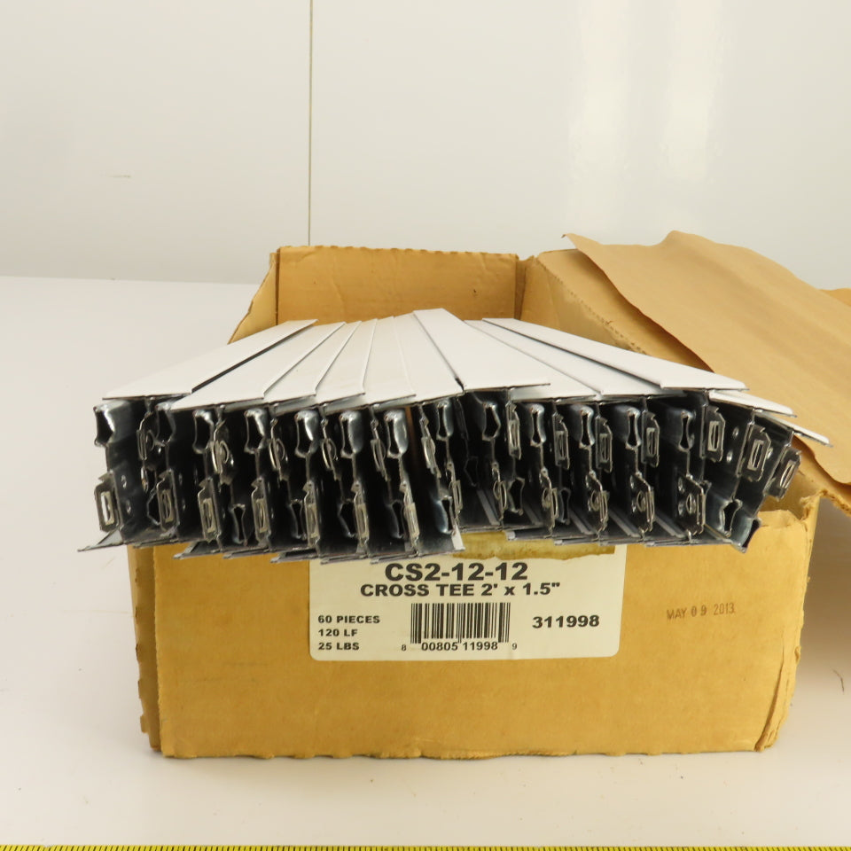 CertainTeed CS2-12-12 2' x 1.5" White Cross Tee 120 LF Lot Of 25
