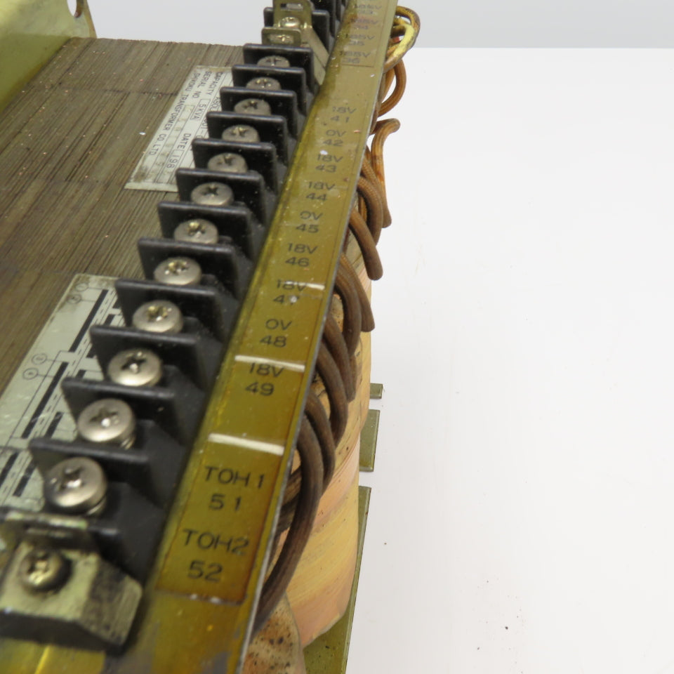 Shikoku A80L-0001-0274 200-220V Pri 5kVA 185/15V Sec. 3Ph Transformer Tested