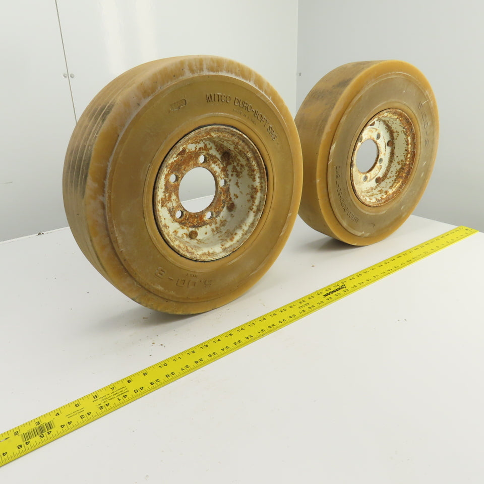Nitco DuroSoft SRB Solid Cushion Tire & Rim 5.00-8 From Cushman Titan SOBR Lot/2