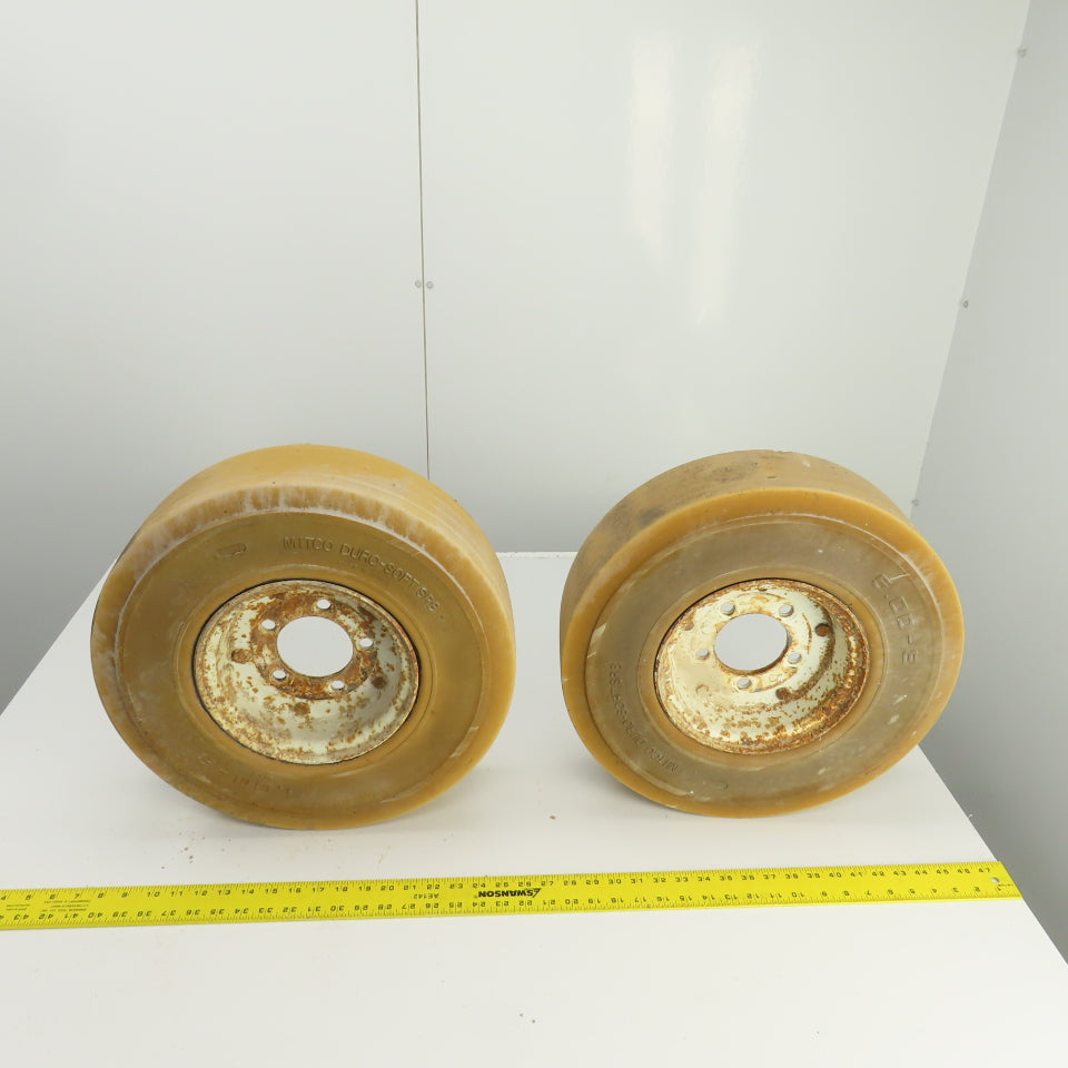 Nitco DuroSoft SRB Solid Cushion Tire & Rim 5.00-8 From Cushman Titan SOBR Lot/2